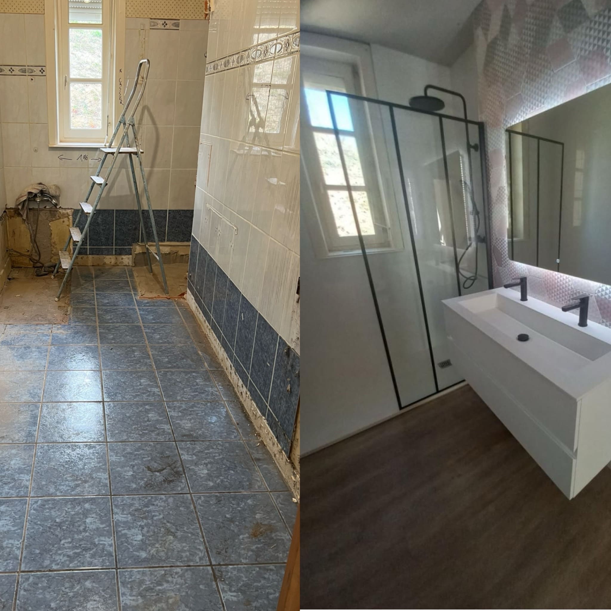 Aménagement de salle de bain sur mesure dans la Loire